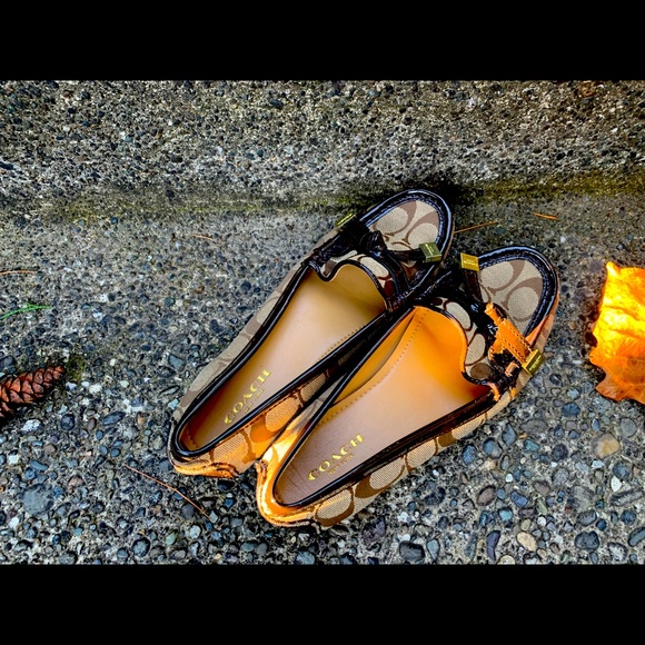 Coach Frida signature tan loafers Sz 6B NEWπ - Picture 4 of 8